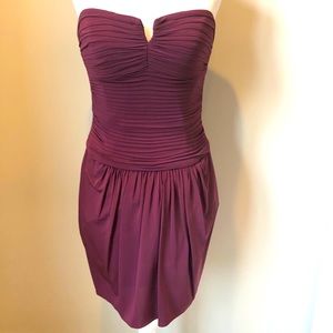 NWT BCBG strapless short mini pleated dress